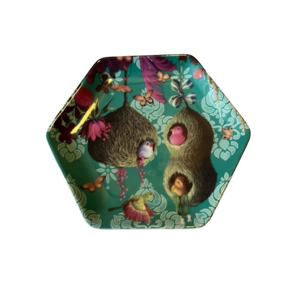 Anthropologie Accessories - Anthropologie Mini Trinket  Plate | birds Floral Design